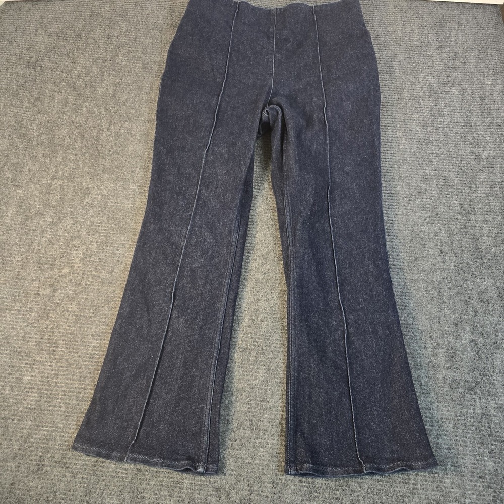 SPANXshape EveryWear Zero Waistband Cropped Wide Leg Jeans Indigo XL 29" Inseam